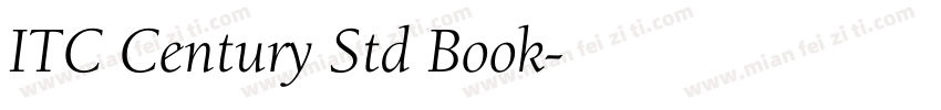 ITC Century Std Book字体转换